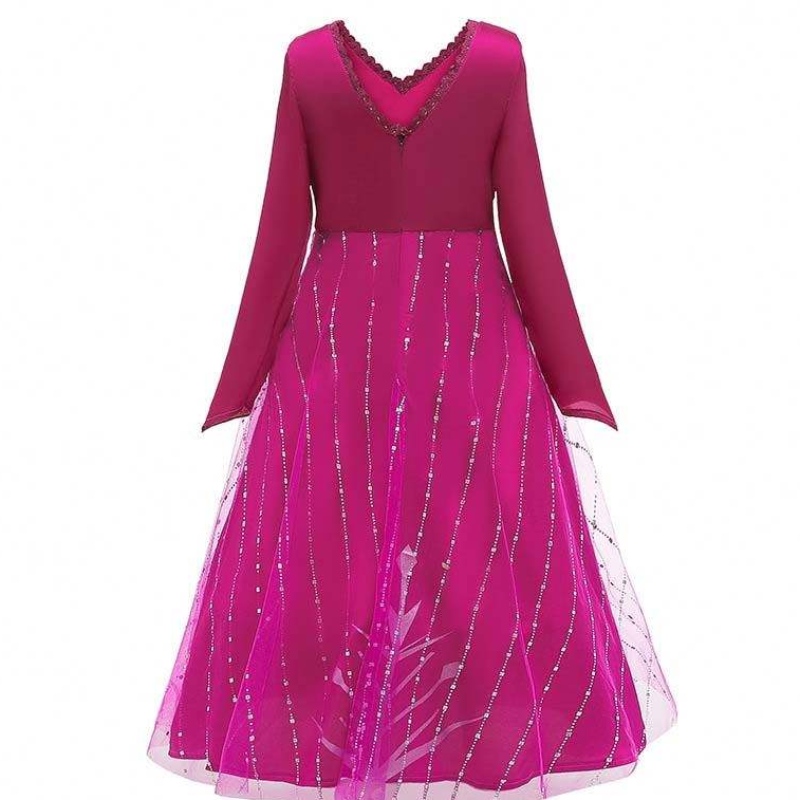 Anna Cosplay Party Vestidos Girl Clothing Red Elsa Costum