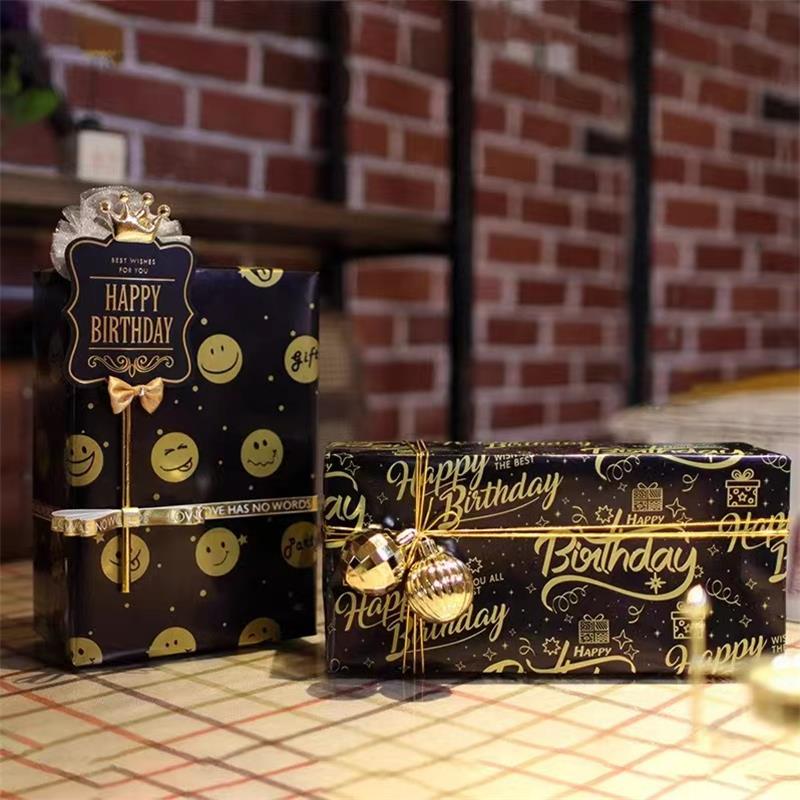 Оберточная бумага печатаемая папиросная бумага для Borthday Custom Logo Printed 60G/70G/80G/90G/100G Оберточная бумага Подарочная бумага Многоцветная подарочная бумага Черная оберточная бумага