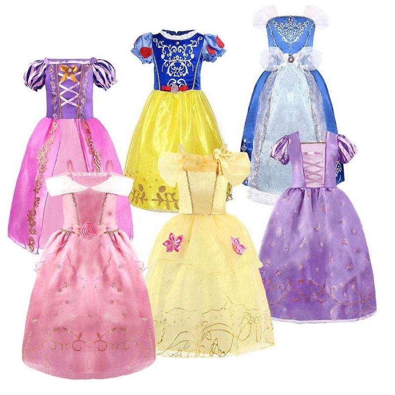 Хэллоуин косплей костюм дети Belle Aurora Sofia Summer Fancy День рождения одежда для рождения маленькая девочка.