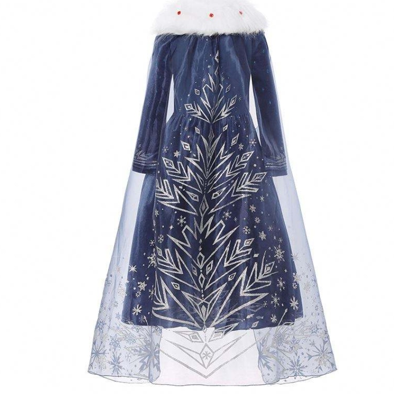 Baige European и American Girls Elsa Anna Girl Princess Christmas Kids Winter Dress BX1736