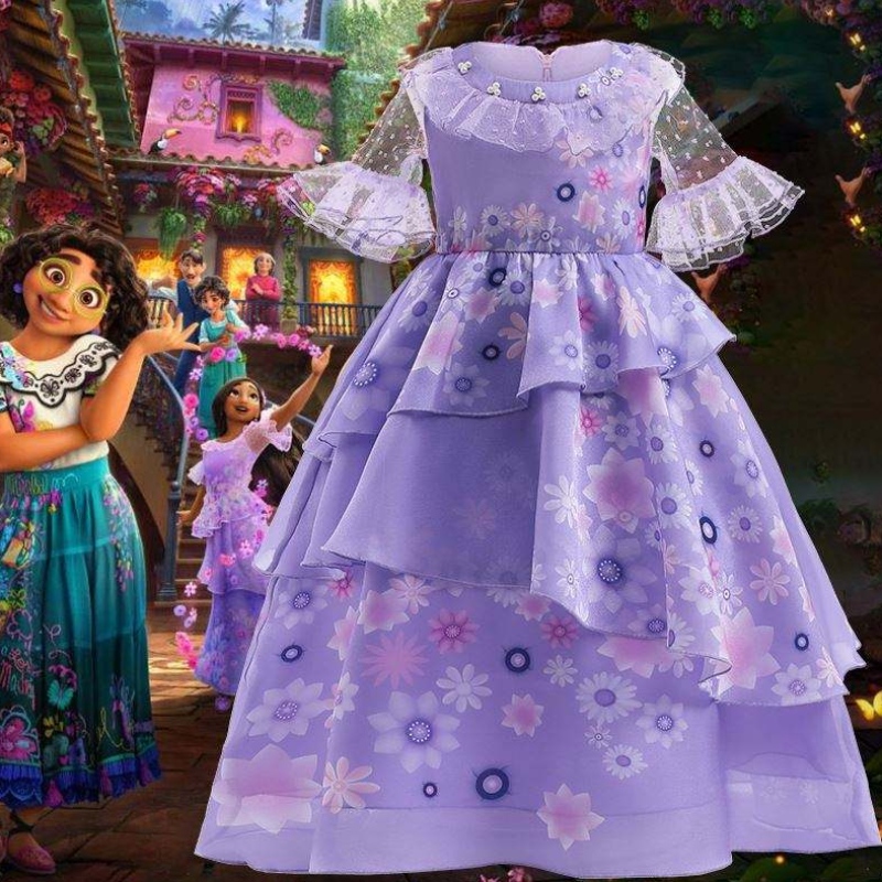 MQAT 2022 Princess Encanto Mirabel Isabella красочное костюм платье вечеринка на день рождения косплей модное платье