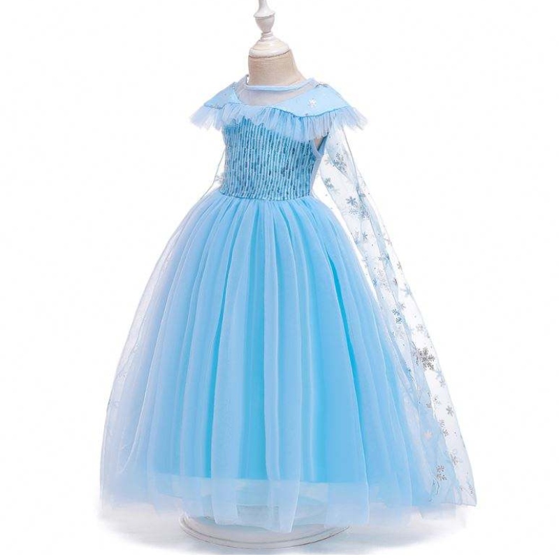 Оптовая новая детская одежда Elsa Princess Dress Drend Costumes Girls Dresses