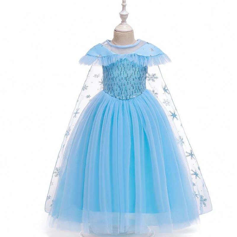 Оптовая новая детская одежда Elsa Princess Dress Drend Costumes Girls Dresses