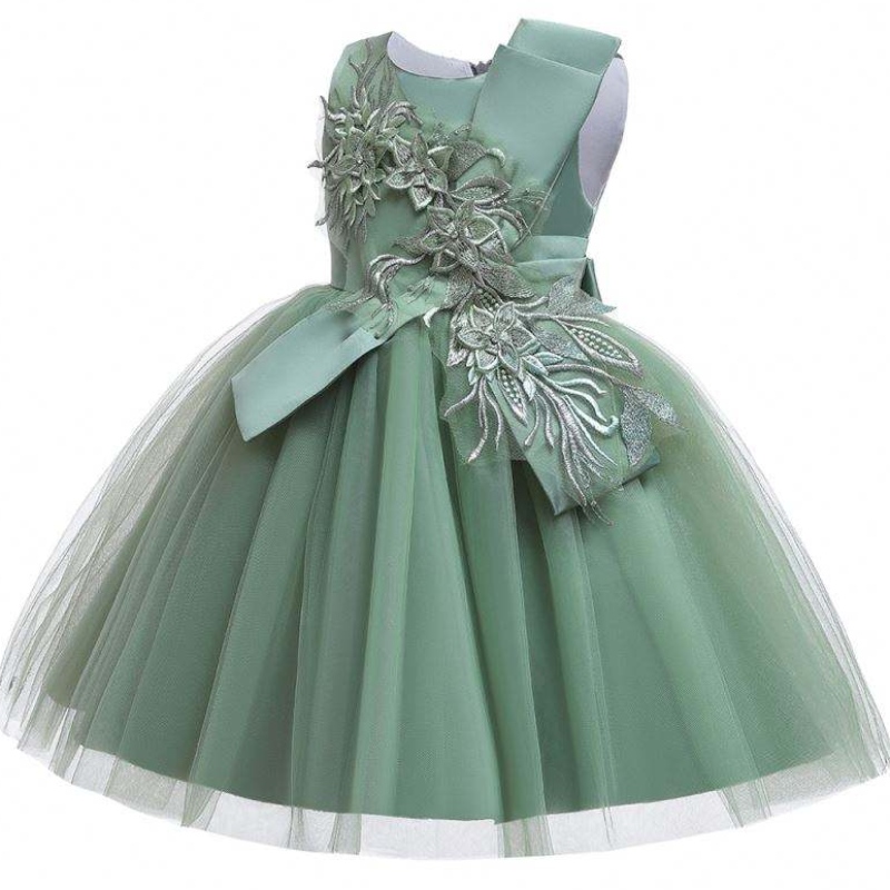 Baige Flower Girls милое без рукавов детское платье для вечеринки Большой лук