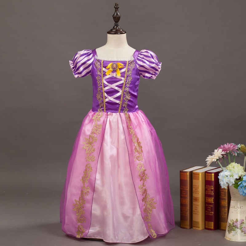 Girls Rapunzel Princess Comsplay Dress Party Gift Mesh Ball Gown Dirthday Movie Costume