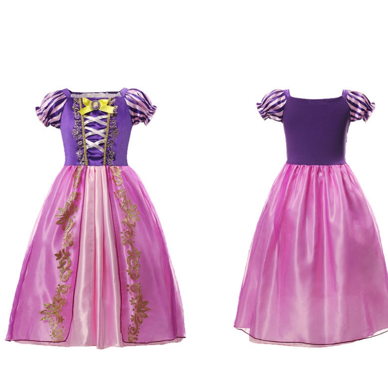 Girls Rapunzel Princess Comsplay Dress Party Gift Mesh Ball Gown Dirthday Movie Costume