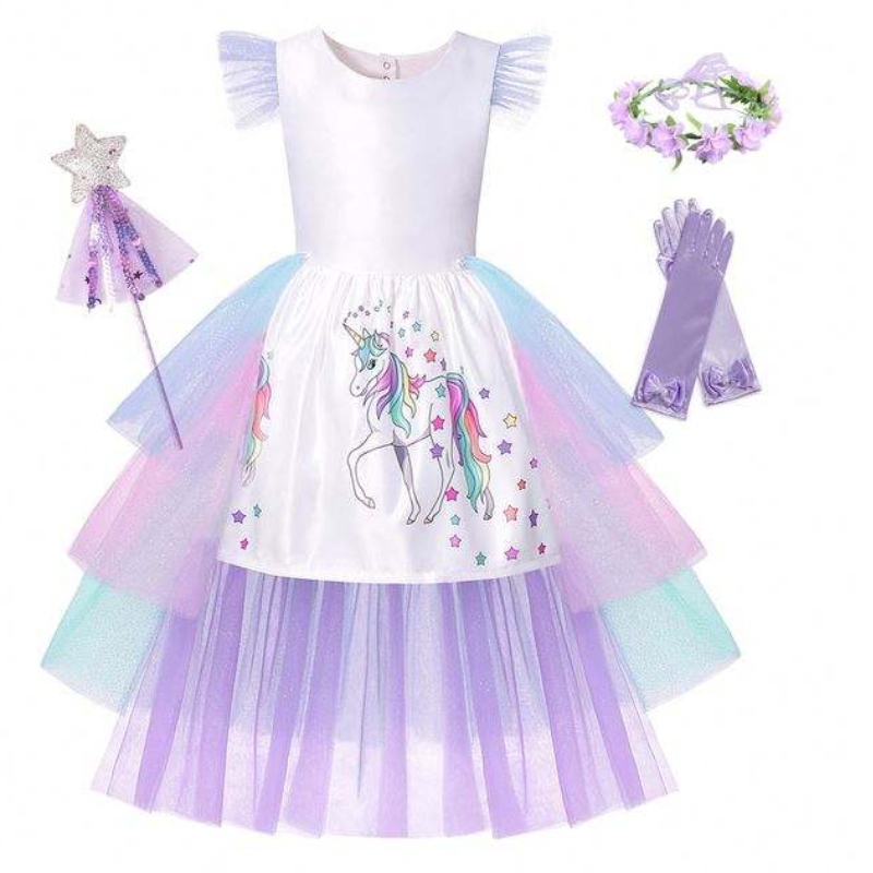 Baige Last Fashion Kids Digth Fare Платье для девочек принцесса Unicorn Girl Hail Date