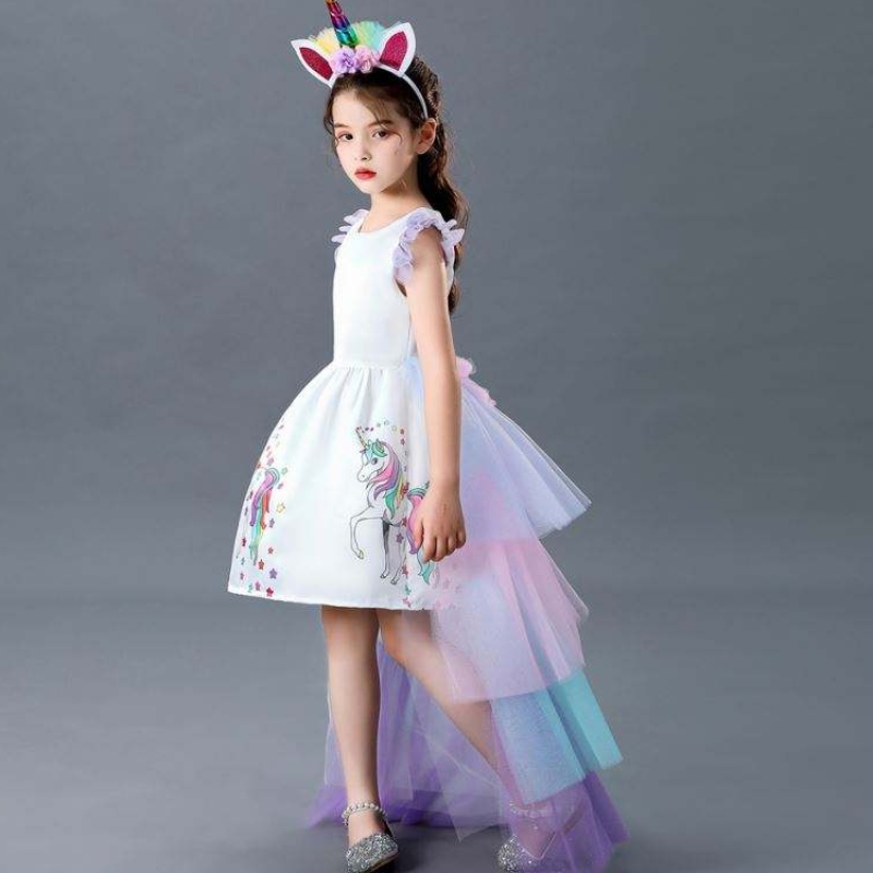 Baige Last Fashion Kids Digth Fare Платье для девочек принцесса Unicorn Girl Hail Date