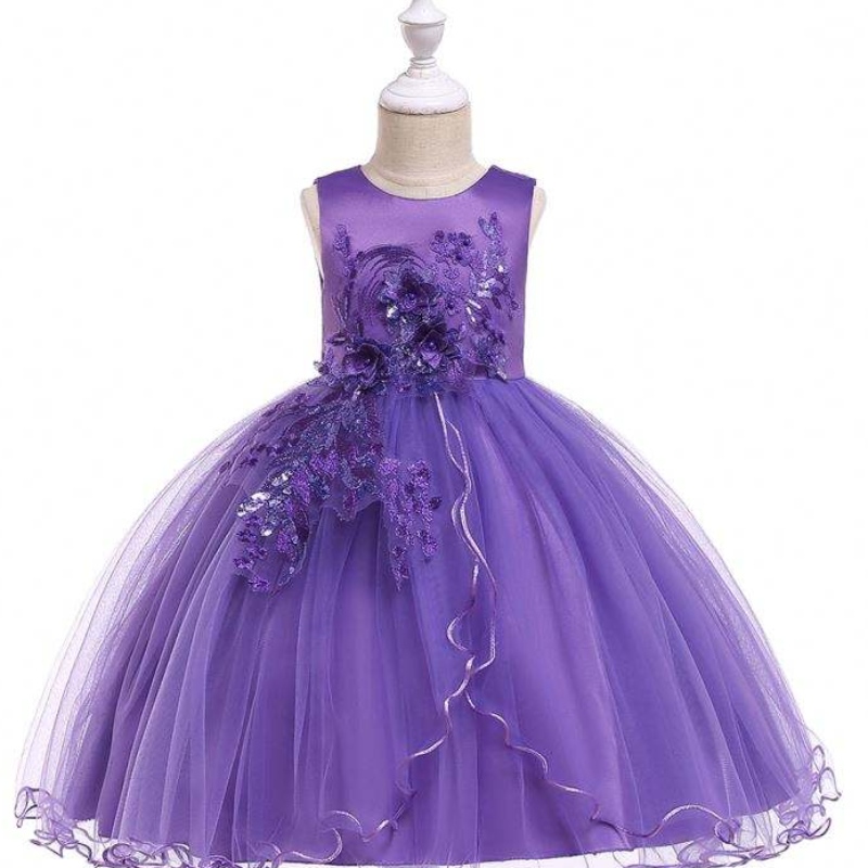 Baige New Fashion Girls Kids Party Party Dress Summer Boutique Baby Apparel L5063