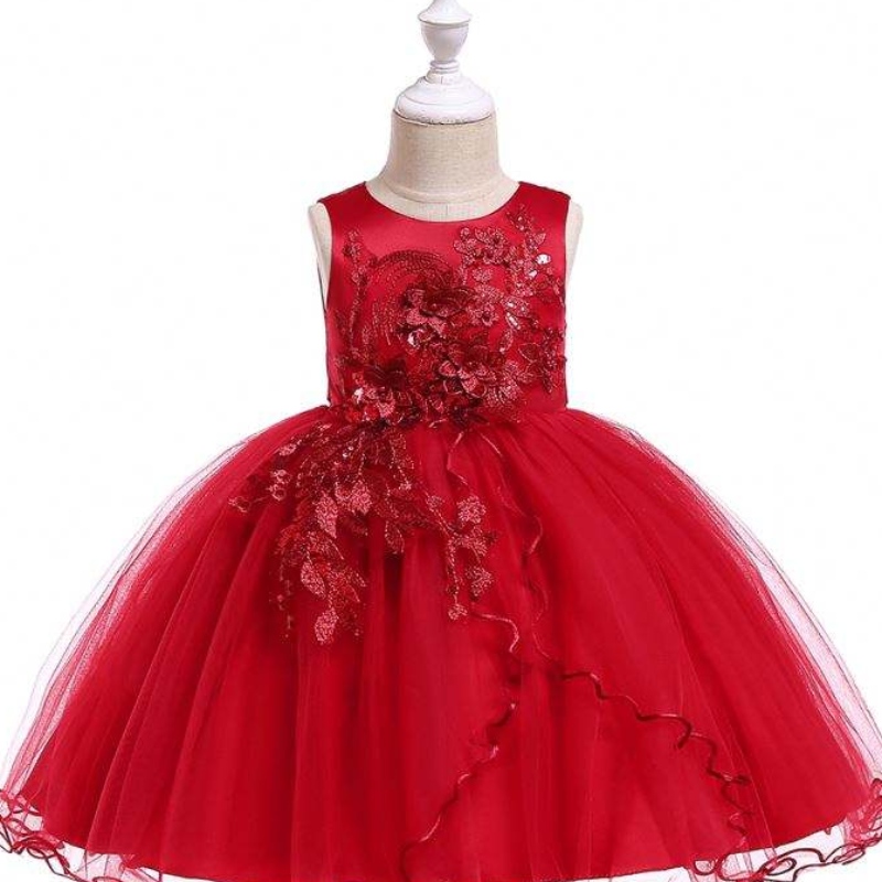 Baige New Fashion Girls Kids Party Party Dress Summer Boutique Baby Apparel L5063