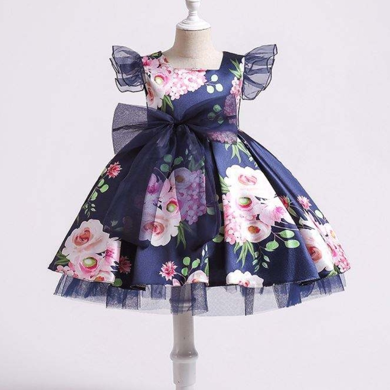 Baige Children Party Displows Dission Prings Printing Wedding Frock Hostess Princess платье xh82028