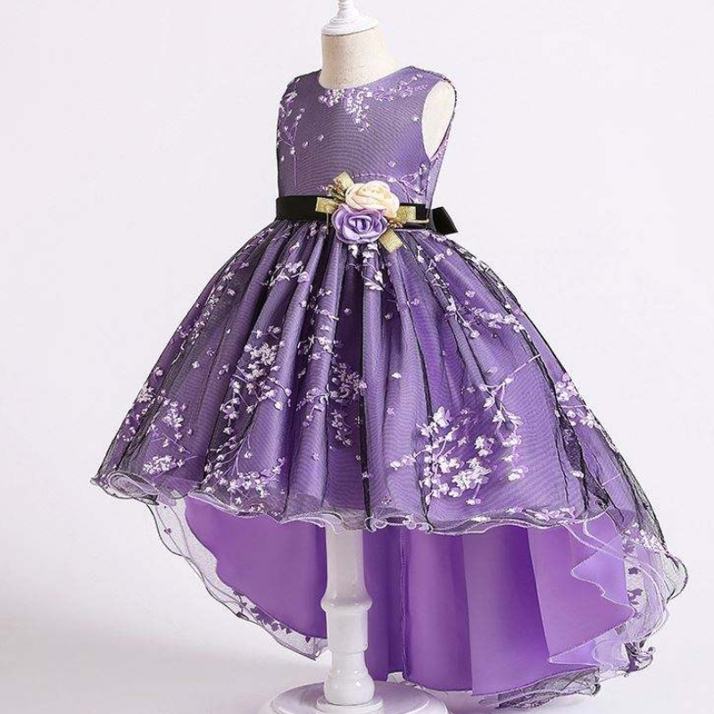 Baige Children Dress Flouge Girls Bowd Wedding Hown Tracking Western Party Wear Formal Princess Girl's платье 2153