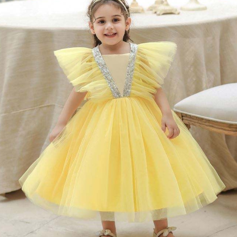Baige Summer Pufpy Flower Girl День рождения платье на день рождения, детское свадебное платье для вечеринки, L2065xz