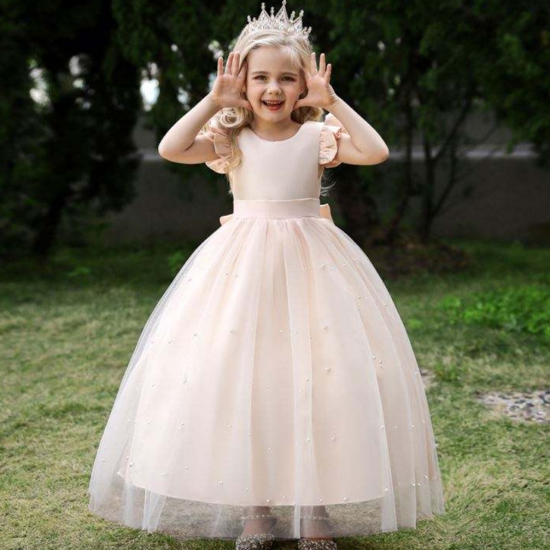 4-14 лет цветочное кружевное платье для девочек одежда Принцесса вечеринка театрализованная вечеринка длинное платье детские платья для девочек свадебная вечерняя одежда