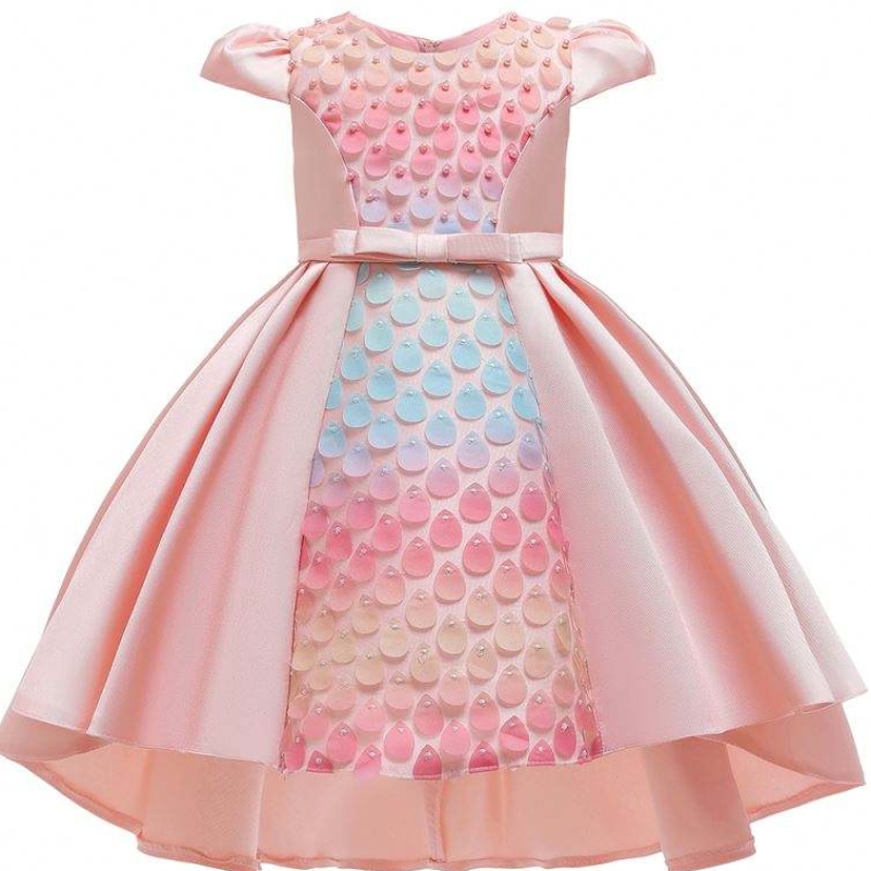 Baige New Design Kids Sequined Bow Girl Girl Frock Girl