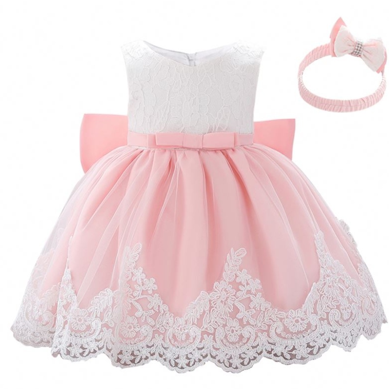 Baige 2021 Summer Pink Girll Diseveless детские кружевные платья