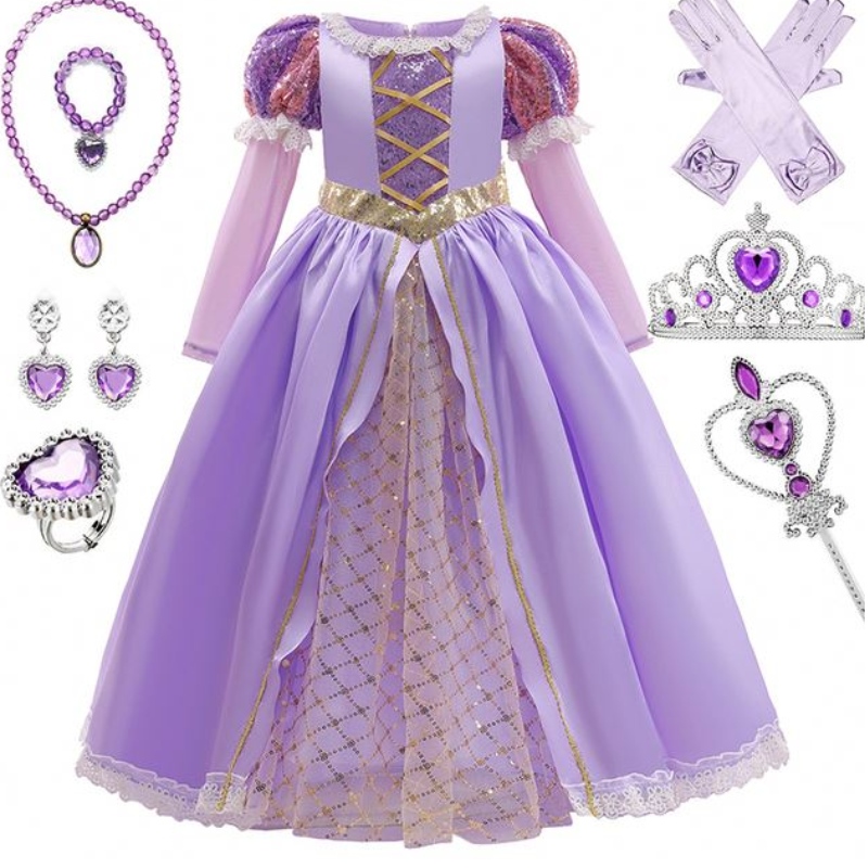 Baige Girls Princess Sofia платье косплей костюм детские скинсы София многослойные с длинными рукавами детское карнавальное платье для вечеринки на Хэллоуин