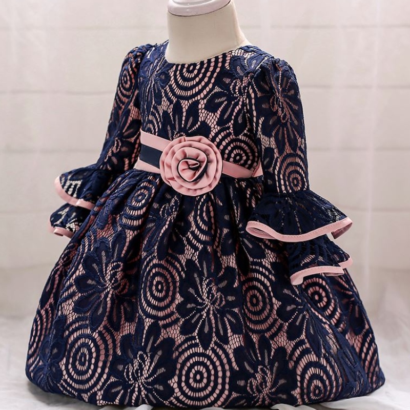 Baige Новое прибытие детей с длинными рукавами для вечеринки Baby Girl Print Fancy Princess Dress L1858XZ