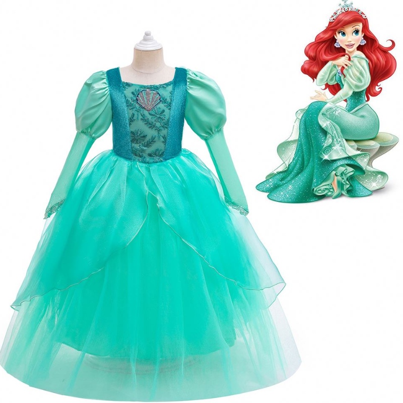 Baige Kids Girlm Girlm Wermaid Ariel Princess платье для детей, девочка, костюм, рождественское платье Rapunzel, платье Rapunzel