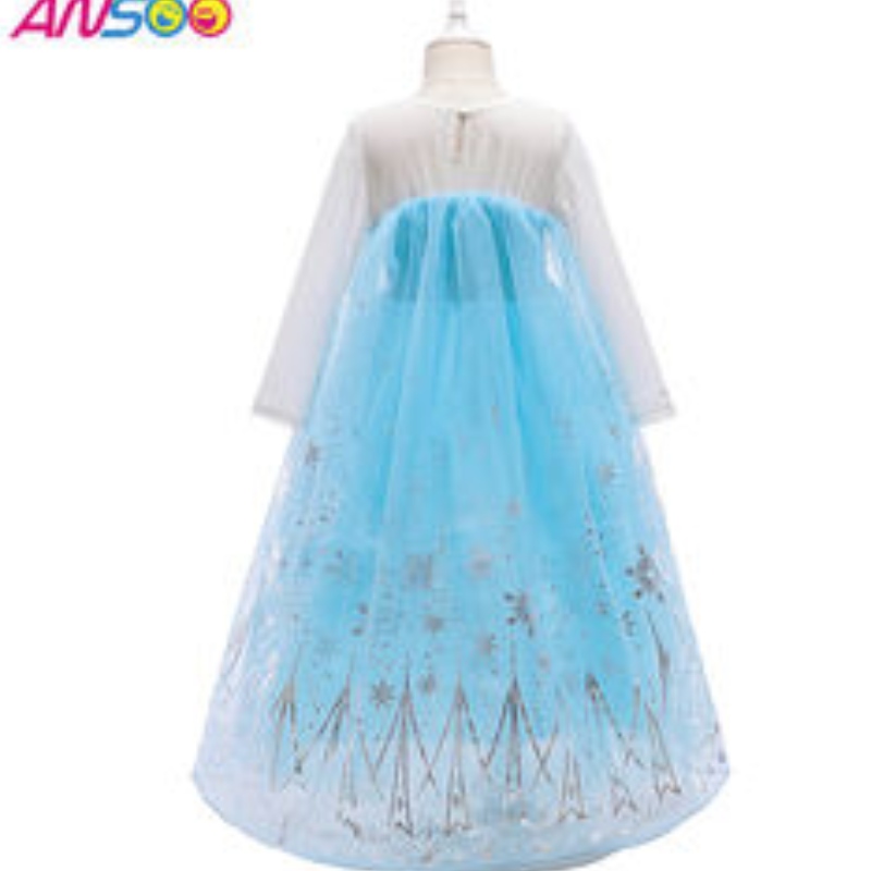 ANSOO 2022 Girls Elsa Princess Dress Костюмы для вечеринки на день рождения.