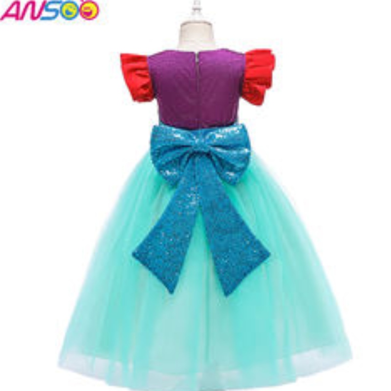 Ansoo 2021 OEM/odm Girl Girl Платье на день рождения свадебная вечеринка носить цветочные девушки принцессы платья
