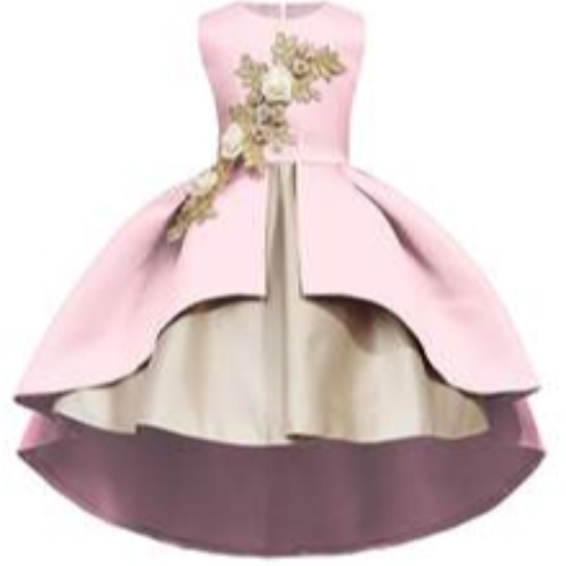 INS Explosion Fancy Kids Party Dress Floral Baby Girl Ball Blow для свадьбы на день рождения