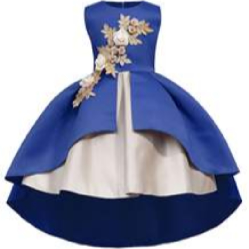 INS Explosion Fancy Kids Party Dress Floral Baby Girl Ball Blow для свадьбы на день рождения