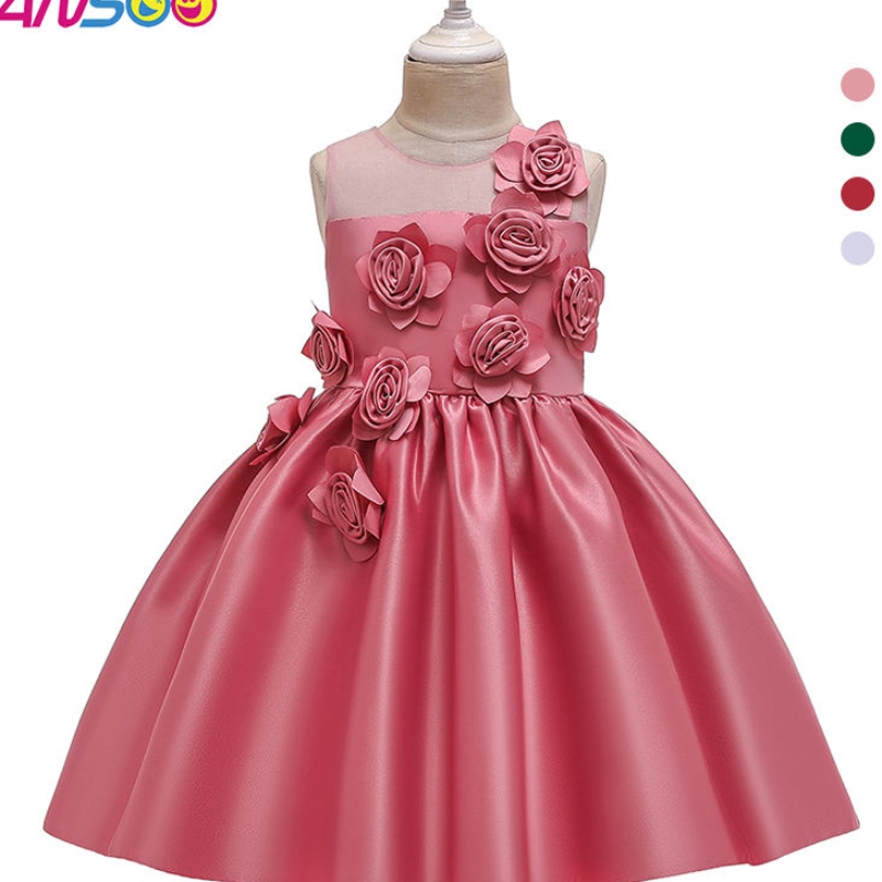 Ansoo Girls Dress Christmas Elegant Princess Dress Formes для девочек свадебное платье для вечеринки 2-12 лет