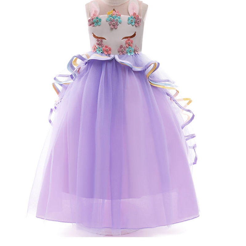 Ansoo Girls Unicorn Dress Applique Party Comsplay Summer Halloween.