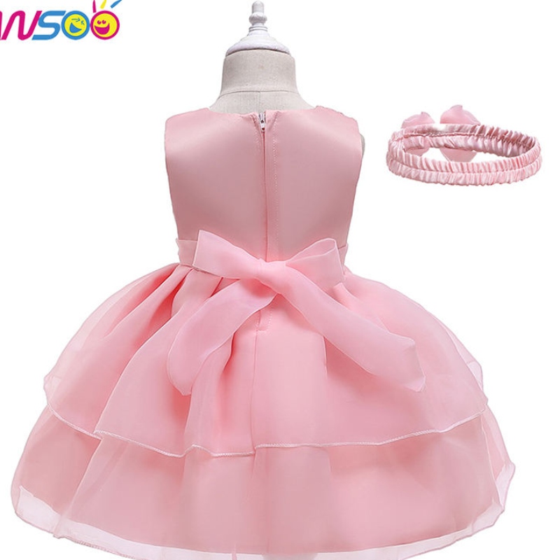 Ansoo New Children's Dress Pless Bow кружевное платье по взлетно-посадочной полосе платье принцессы с волос на 3-24 месяца девочек