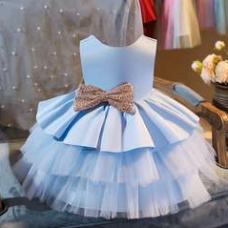Baige New Children 'Платье для вечеринки платья детская свадебная одежда без рукавов миди -вечеринки
