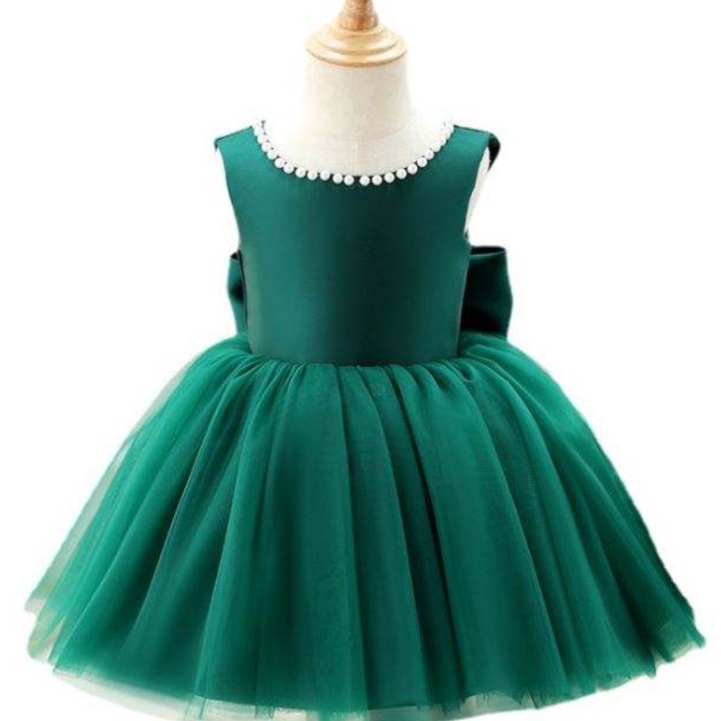 Baige Green Backless Girl Party Dress Kids First Communion Платье принцесса свадебное платье DZ007