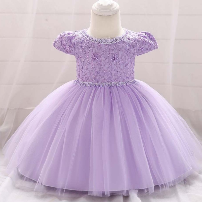 Baige Newborn Baby Frock Крещение Крещение Формальное платье для маленьких девочек L1873XZ