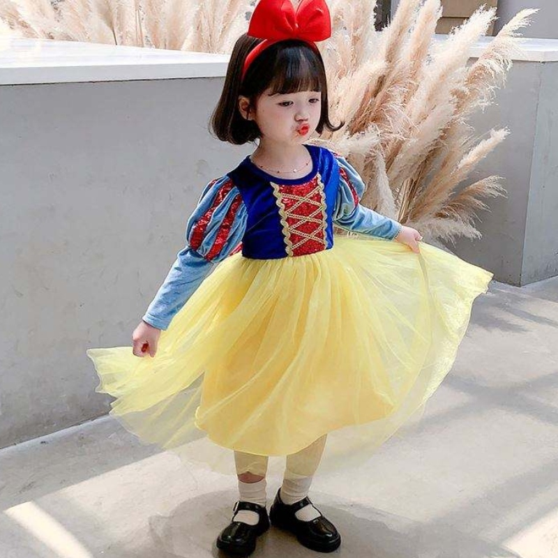 Baige 2021 Новый стиль Girls Cosplay Costume платья Elsa Anna Princess Fancy Snow Queen платье