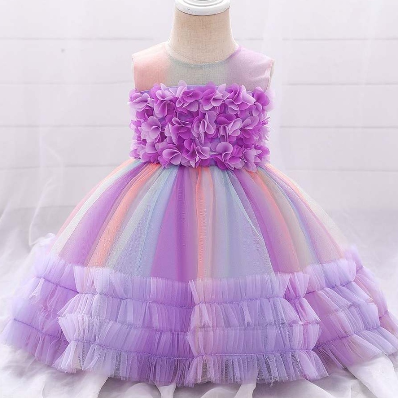Baige Kids Dritetding Drentle Dress Dress Farty для девочек Новорожденная детская хлопковая одежда лето