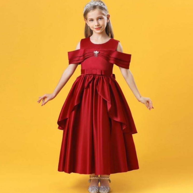 Baige Spring Новое прибытие маленьких девочек \\ 'платья детские платья по случаю дня рождения длинное платье 2073