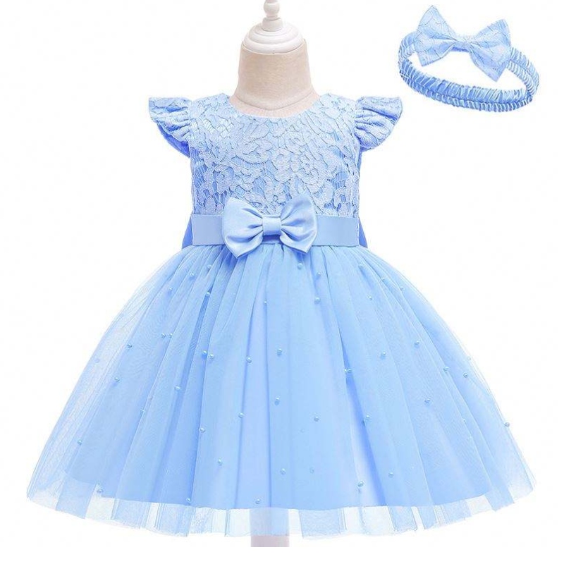 Baige Hot Sales Red Kids одежда для девочек платье для вечеринки по случаю дня рождения с повязкой D0761 D0761