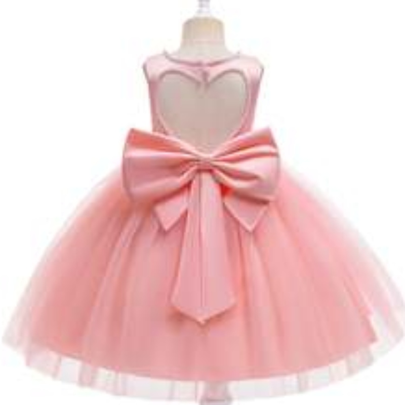 Baige New Fashion 6 лет, элегантное элегантное платье для вечеринки с цветочной девушкой V-обратно, платья на день рождения L5273