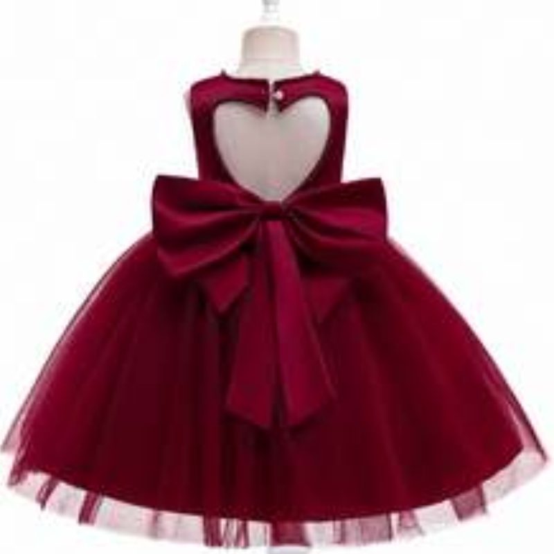 Baige New Fashion 6 лет, элегантное элегантное платье для вечеринки с цветочной девушкой V-обратно, платья на день рождения L5273