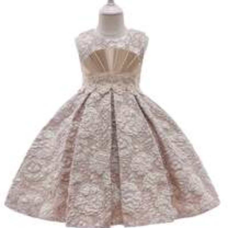 aigenew Fashion Stylejacquard Frocks Children Flower Girl 3-12 лет платья девочки L5253