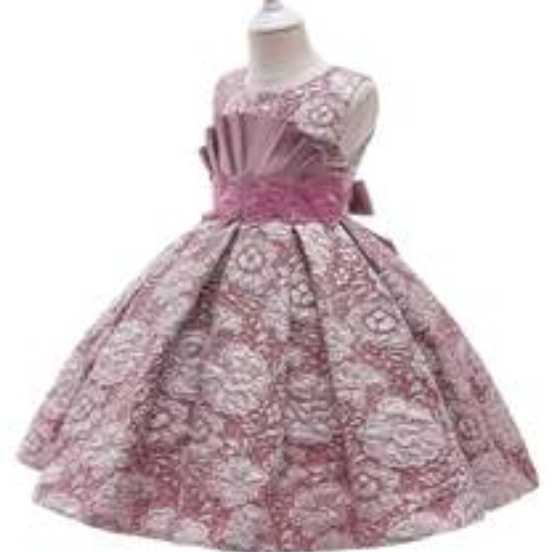 aigenew Fashion Stylejacquard Frocks Children Flower Girl 3-12 лет платья девочки L5253