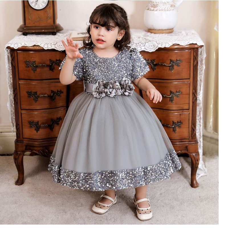 Baige New Children Frock Design для маленьких девочек бальные платья цветочные дети 2 года платья крещения