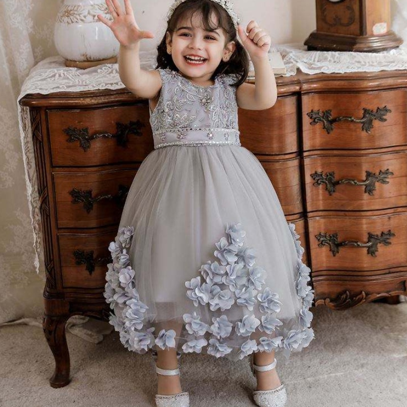 Baige Summer Floral Kids Dibs Girl Dress Farty Princess Wedding 1 год рождения день рождения для Baby N2103