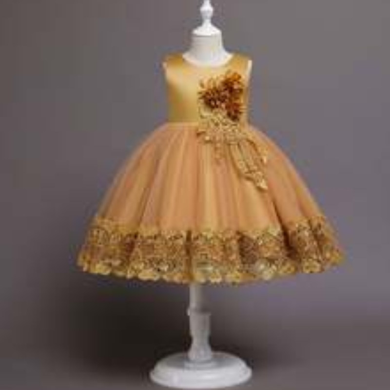 Baige New Fashion Christmas Kids Party Dress 3 до 12 лет детская вечеринка Performance Performance Ball Plate 68032