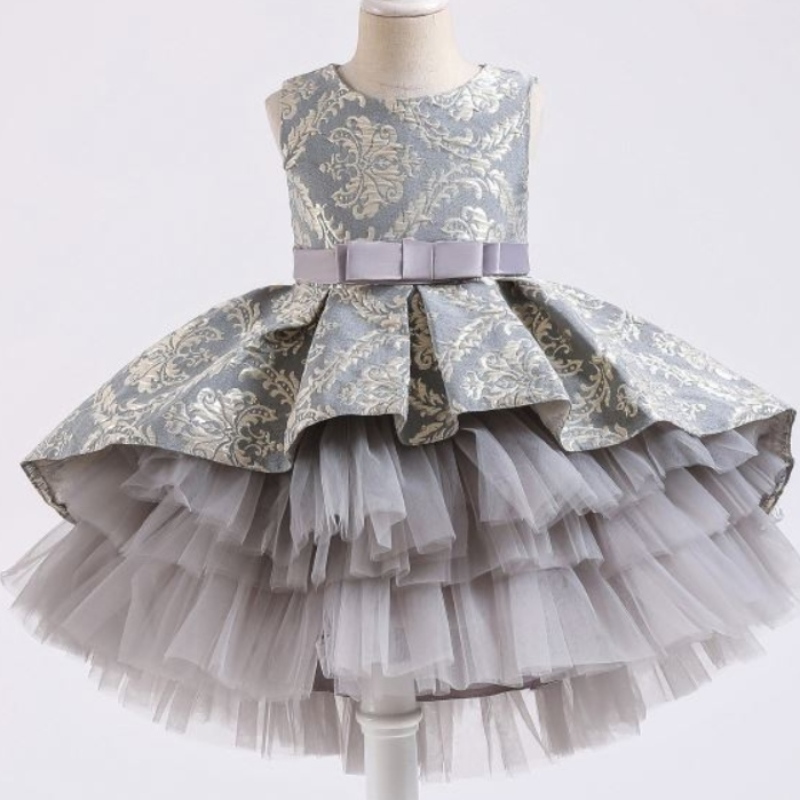 Baige 3-12Y Flower Girl Girl Пушистые платья фабрика Оптовая бутик детская одежда принцесса Туту Юбка 2171