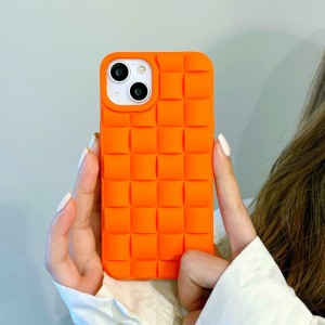 Подходит для Apple iPhone 14/14 Pro Case, All Inclusive Pall Presect Presect Mobile Phore Coate Case, клетчатый трехмерный защитный корпус TPU