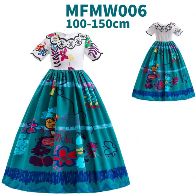 Baige Encanto Mirabel Isabella Purple Girl Платье с длинными рукавами новые карнавальные детские детские костюм косплей костюм