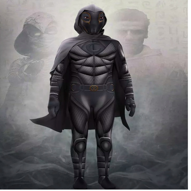 Костюм Moon Knight Marc Spector Black Superhero Movie Movie Костюм для детей и мужчин на Хэллоуин