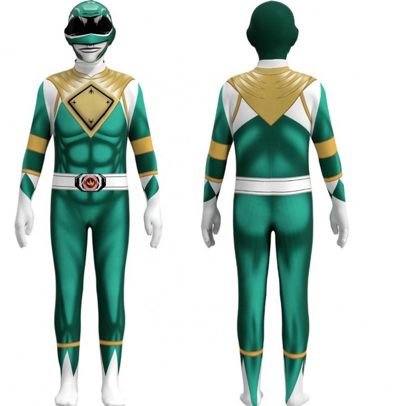Несколько цветных телевизоров&Movie Superhero устанавливает Halloween Party Props Performance Wear Power Ranger Costume