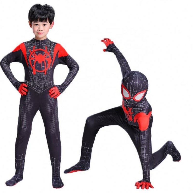 Супергерой Black Zentai костюм для Halloween TV&movie Cosplay Black Spider Man Costume для детей&adults